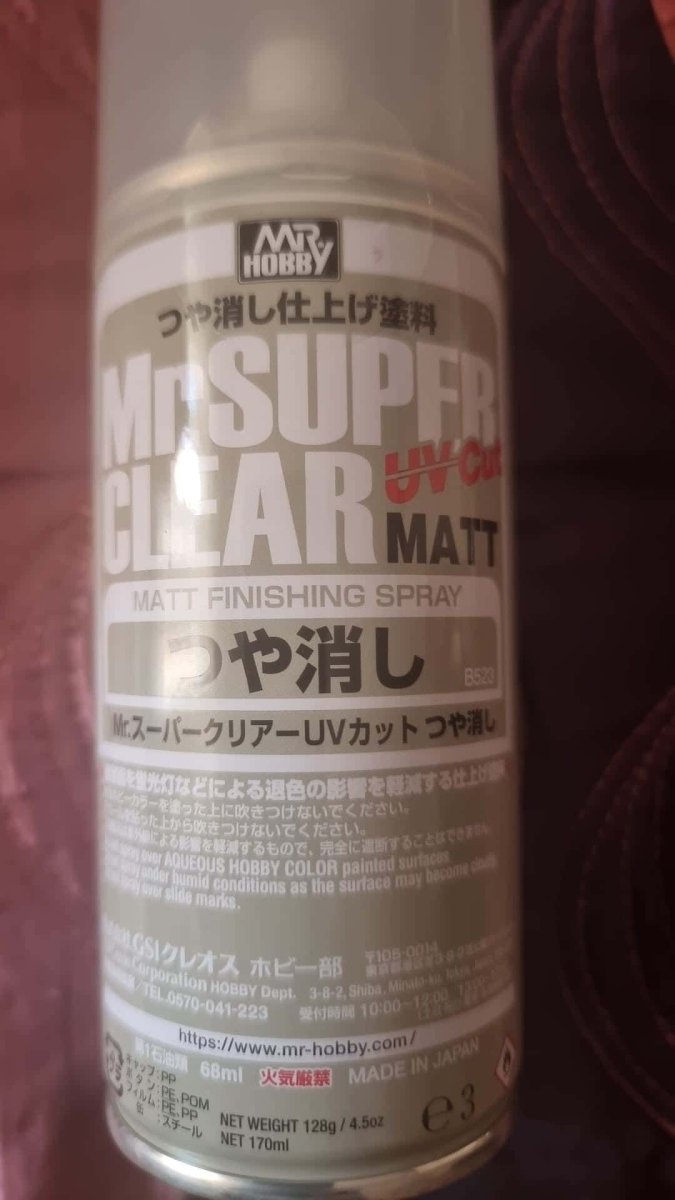 MR SUPER CLEAR Mr Hobby B523 ( MSC ) BARNIZ FIJADOR FIXATIVE MATT MATE / FLAT UV CUT - Dolls.moe