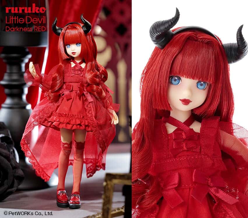 PETWORKS® RURUKO DOLL MUÑECA " Little Devil Red" NEW MINT IN BOX (NIB) - Dolls.moe