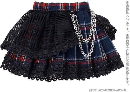 PNS Punk Pleated Skirt (Blue Check) - Dolls.moe