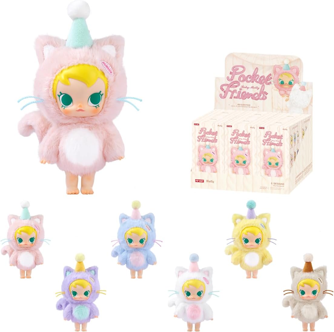 POP MART Baby Molly Pocket Friends Series - Vinyl Plush Pendant - Dolls.moe