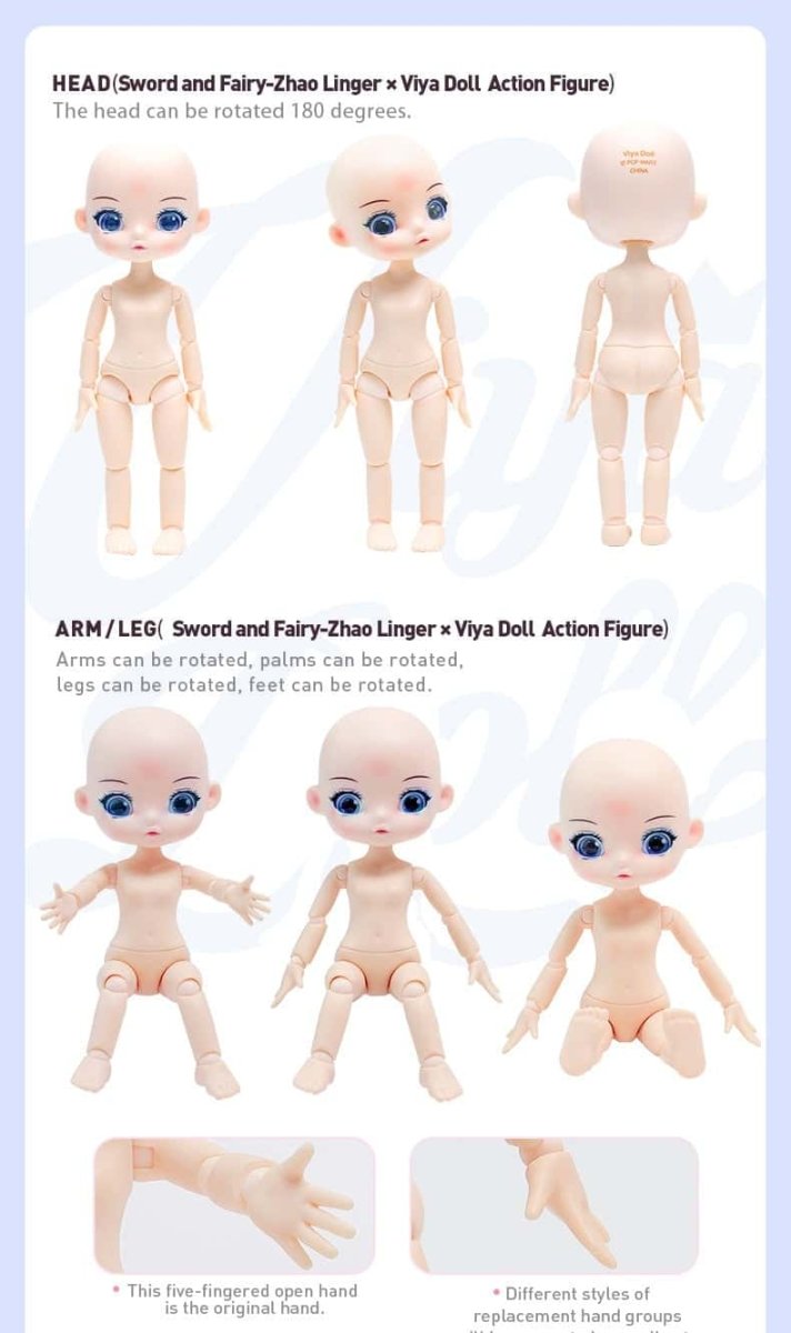 POP MART Viya Doll X Sword and Fairy BJD - Bai Moqing - Dolls.moe