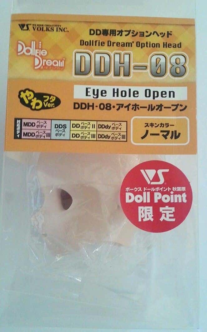 VOLKS DD Dollfie Dream Doll DDH - 08 Eye Hole Open Soft Cover ver. Natural Color Cabeza - Dolls.moe