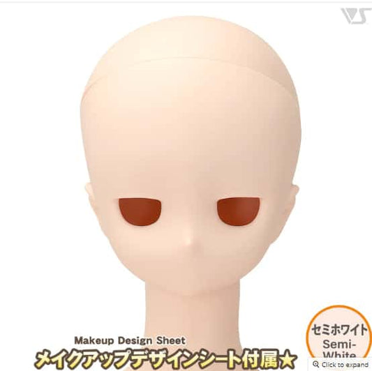 VOLKS DD Dollfie Dream Doll DDH - 29 Eye Hole Open Soft Cover ver. Semi - White Head Color Cabeza - Dolls.moe