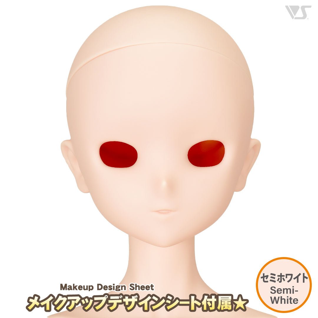 VOLKS DD Dollfie Dream Doll DDH - 33 Eye Hole Open Soft Cover ver. Semi - White Head Color Cabeza - Dolls.moe