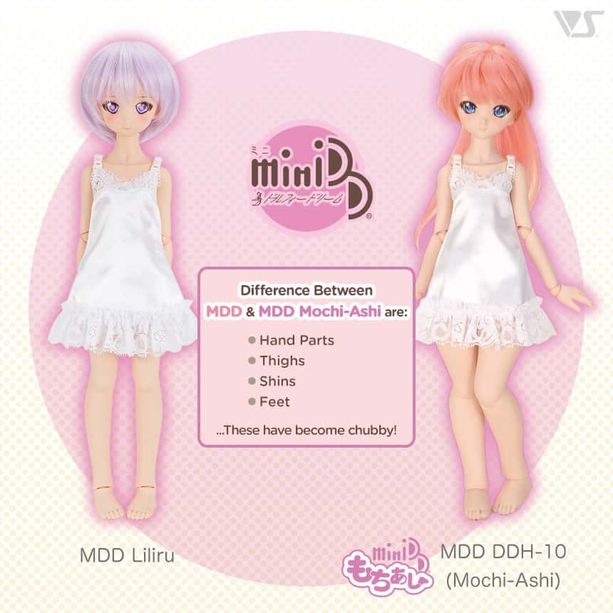 VOLKS Dollfie Dream MDD Mochi - Ashi Doll DD III F3 Base Body Flesh Natural Color Cuerpo - Dolls.moe