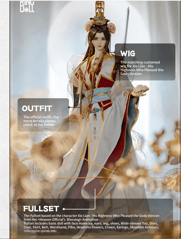 [ORIGINAL] RingDoll Xie Lian - His Highness Who Pleased the Gods FULLSET Heaven's Official Blessing - Dolls.moe