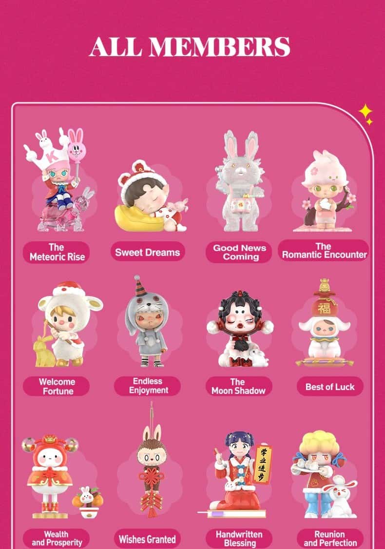 Popmart Year of the Rabbit One Two Three Re - Ment Rement Blind Box - Dolls.moe