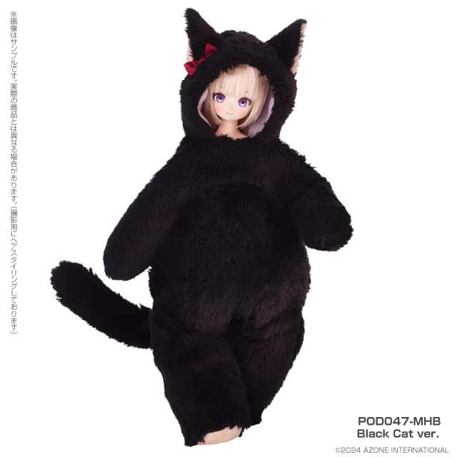 [PREORDER JUN - JUL] Azone Luminous Street Mii ~ Hug Mii Black Cat - Dolls.moe