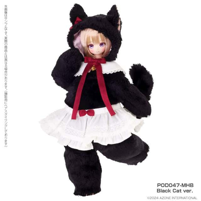 [PREORDER JUN - JUL] Azone Luminous Street Mii ~ Hug Mii Black Cat - Dolls.moe